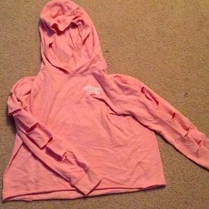 Justice girls cropped hoodie